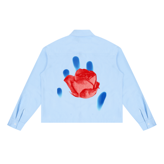 Blue Bloom Boxy Shirt